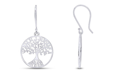 #ad Tree Of Life Drop Earrings Jewelry For Women in 925 Sterling Silver $45.99