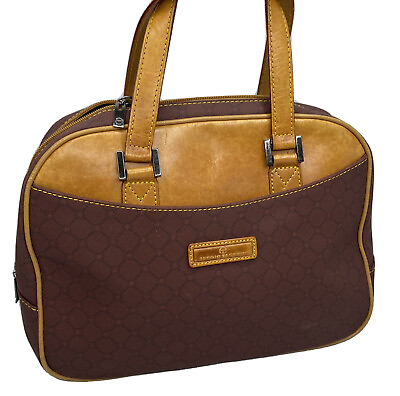 #ad Sergio Tacchini Handbag Shoulder Bag Signature Jacquard Leather Style In Italy $29.99