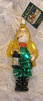 #ad 2010 SALTY SANTA OLD WORLD CHRISTMAS BLOWN GLASS ORNAMENT NEW W TAG $19.99
