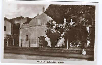 #ad RPPC Postcard Arab Mosque Aden Yemen $16.00