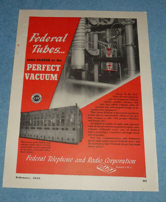 #ad Antique 1945 Ad Federal Telephone amp; Radio Corporation $7.73