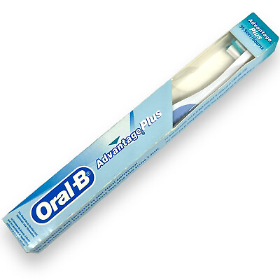 #ad Vintage Oral B Advantage Plus Toothbrush 1997 Blue #35 Soft Power Tip SEALED NOS $10.87