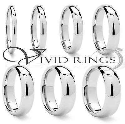 #ad Men amp; Women Cobalt Chrome Ring Wedding Band Size 4 to 14.5 $34.49