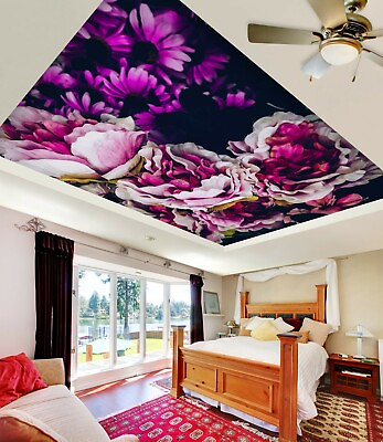 #ad 3D Purple Peony ZHU1263 Ceiling Wall Paper Wall Print Decal Wall Deco Zoe $249.99