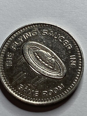#ad RARE FLYING SAUCER INC ARCADE TOKEN MIDWAY DEFUNCT #rk1 $19.67