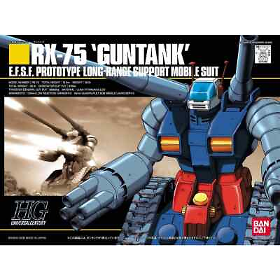 #ad HGUC 1 144 RX 75 Guntank Mobile Suit Gundam Model Kit Bandai Hobby $11.00