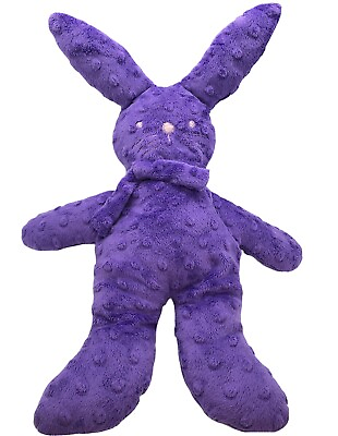 #ad Purple Handmade Easter Bunny Minky Dot Plush Stuffed Toy 13quot; Scarf Long Ears $13.00