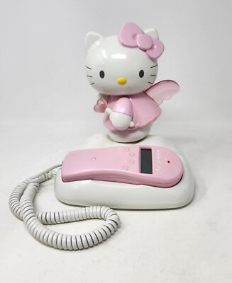 #ad Hello Kitty Angel Fairy San Landline Telephone Vintage KT2010 2003 C Batteries $60.00