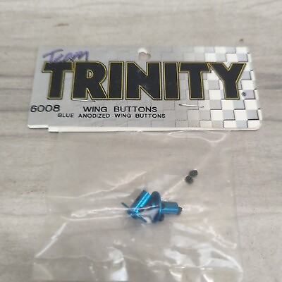 #ad Team Trinity Wing Buttons Blue Anodized #6008 RC Replacement Part Brand New $29.99