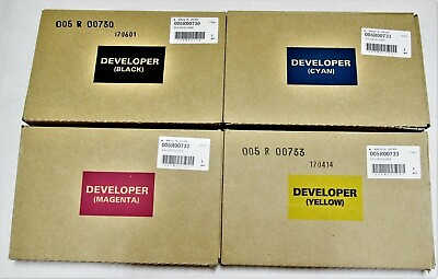 #ad Xerox DC 700 700i 770 550 560 570 4 color Developer kit CMYK Genuine OEM Sealed $275.00