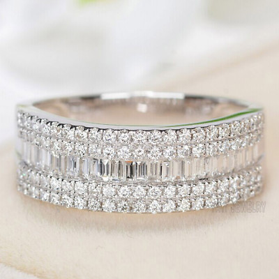 Yayi jewelry Woman#x27;s 925 Silver Filled Zirconia Birthstone Wedding Band Ring $2.99