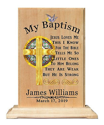 #ad Custom Baptism Gift For Boys and Girls Personalized Christening Gift $29.99