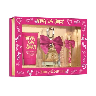 #ad Juicy Couture 3 Piece Gift Set VIVA LA JUICY XOXO $99.99