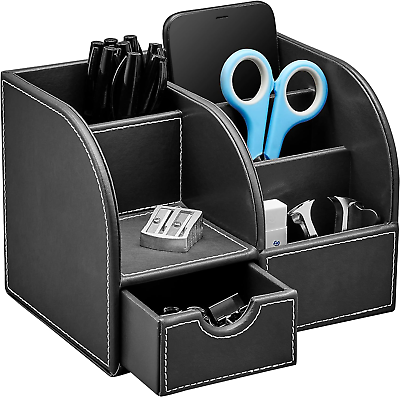 #ad Desk Organizer Caddy Mens Desk OrganizerOffice Stationery Storage Box Organize $23.74