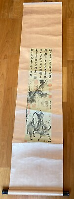 #ad song dynasty china Hanging Scroll painting of Laozi Rids a buffalo 159*36.5 cm $39.99