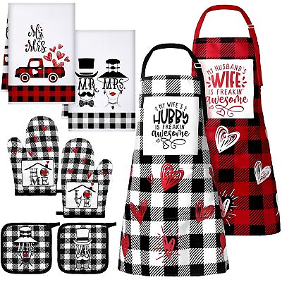 #ad #ad Xtinmee Valentines Day Cooking Gift Sets for Couples Mr and Mrs Aprons Oven M... $36.20