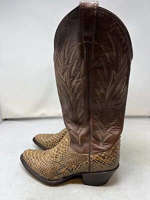 #ad Justin Women Snake Skin Cowgirl Western Boots Size 6.5 B $55.49