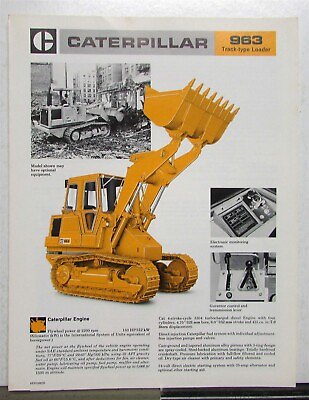 #ad 1983 Cat 963 Track Type Loader Diagrams Construction Specs Sales Tri Folder $17.86