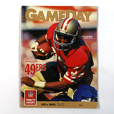 #ad NFL Game Day Program 49ers vs Raiders August 11 1990 Candlestick Prk Roger Craig $24.85