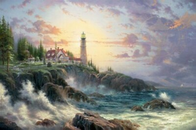 #ad THOMAS KINKADE Double Signed Clearing Storms 18x27 RE $1055.00