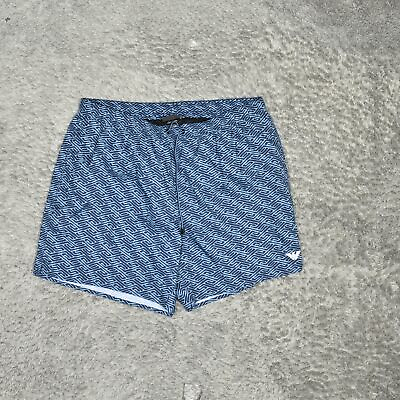 Emporio Armani Men#x27;s Size 56 Trunks Shorts Blue Polyester $14.85