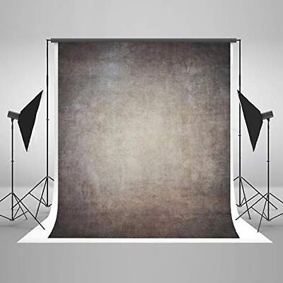 #ad 5ftW x7ftH Gray Canvas Portrait Photo Backdrop Muslin Studio Abstract Grunge ... $47.31