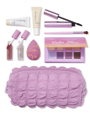 #ad Ulta Beauty 9 Piece Gift Set Lilac Makeup Bag $16.99