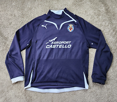 #ad Villareal CF Long Sleeve Jacket Shirt Mens Large Puma Official Soccer Pullover $44.98