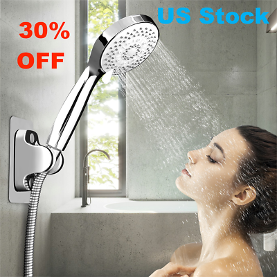 #ad Shower Head High Pressure Handheld Shower Heads 3 Spray Settings With 6.5Ft Hose $9.99