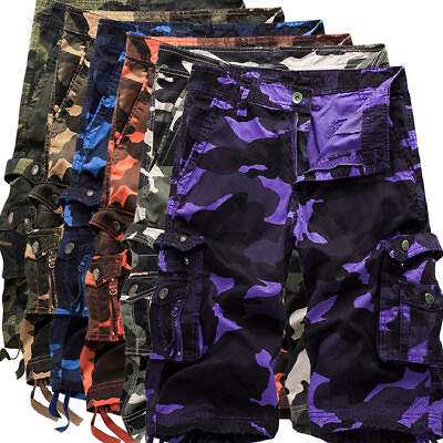 #ad Men#x27; Casual Camo Military Shorts Summer Camouflage Pockets Army Short Pants $25.11