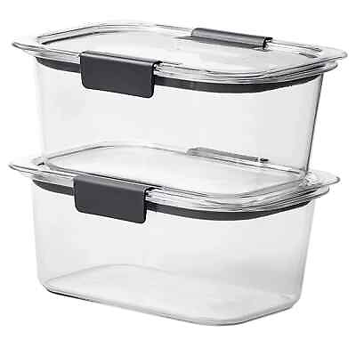 #ad Set of 2 Rubbermaid Brilliance 4.7 Cup Medium Stain Proof Food Storage Containe $14.88