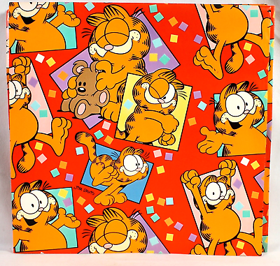 #ad 12 Hallmark 1978 Garfield 20quot; X 30quot; Loose Gift Wrap Sheets. Made In U.S.A. $19.98