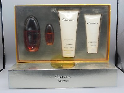 #ad #ad Obsession by Calvin Klein For Women 4 Pc Gift Set Eau de Parfum Spray 3.4 oz NIB $56.78