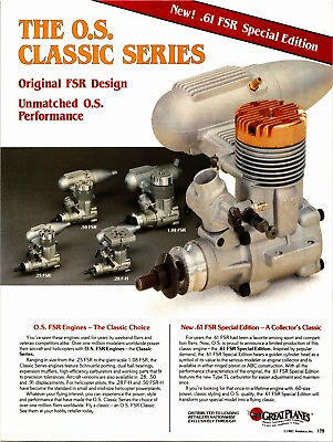 #ad OS Engines .61 FSR Special Edition Engine RC Ephemera Print Ad Wall Art Decor $17.99