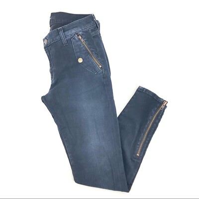#ad 7 For All Mankind Blue Hem amp; Pocket Zipper Jeans sz 29 $45.00