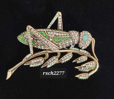 #ad Heidi Daus quot;Jiminy Prettyquot; Crystal Cricket Pin Brooch NWT Orig. $189.95 $129.95