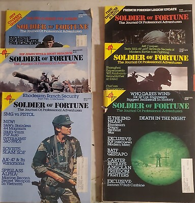 #ad Lot 6 Vintage SOF Soldier of Fortune Magazine Jan Feb Mar April May June 1979 $199.99