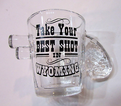 #ad Take Your Best Shot in Wyoming Souvenir 2.5quot; Clear Novelty Shaped Shot Glass $15.00