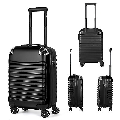 #ad Carry On 20 Inch Suitcase Airline ApprovedBlack Hardside Spinner Wheel Luggage $27.71