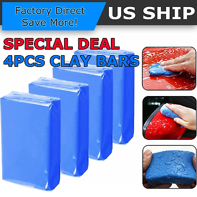 #ad 4 Pack Clay Bar Detailing Auto Car Clean Wash Cleaner Sludge Mud Remove Magic $7.99