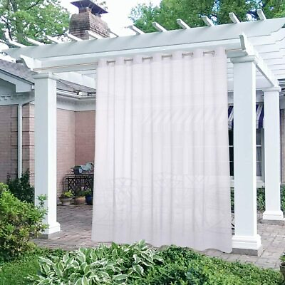 #ad NICETOWN Waterproof Outdoor Sheer Patio Curtain Extra Wide and Long W100 x L120 $43.93