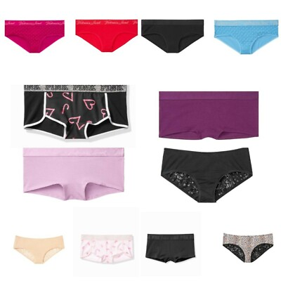 Victoria Secret PINK Panties Underwear Cotton Hiphugger Lace Back Shortie Panty $10.99