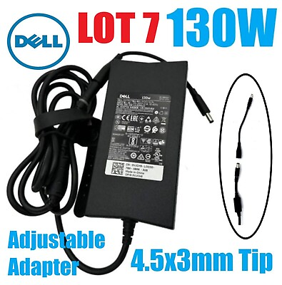 #ad LOT 7 Adjustable 4.5mm Tip For Dell Precision 5510 5520 130W AC Adapter Charger $55.98