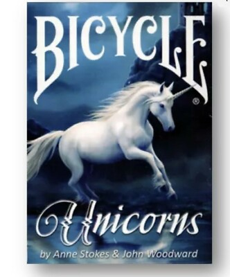 #ad Bicycle Anne Stokes Unicorns Blue Playing Cards by USPCC New Sealed GBP 6.55