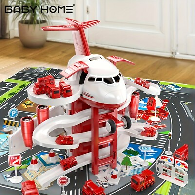 #ad Kids Airplane Toys Race Track Car Toys Transport Plane Adventure Car Toys $32.00