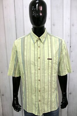 #ad Marlboro Classics Man Shirt Size L Chemise Shirt Cotton Logo Short Sleeve $21.76