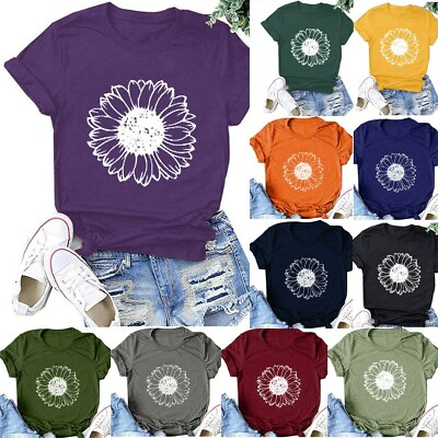 #ad Women Casual Printing Short Sleeves Tee O Neck Loose Summer T Shirt Blouse Tops $14.90
