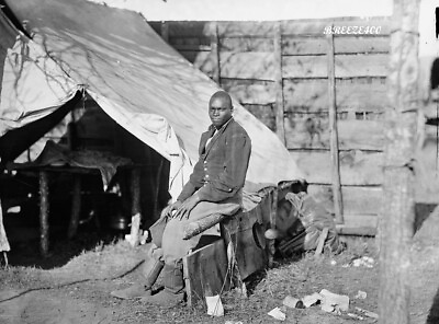 #ad CIVIL WAR PHOTO JOHN HENRY UNION HQ. SERVANT FREED SLAVE 4X6 Bamp;W Photo Reprint $2.25