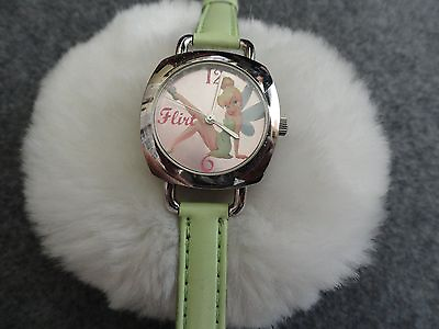 #ad Tinkerbell quot;Flirtquot; Quartz Girls or Ladies Watch with a Pretty Green Band $22.95