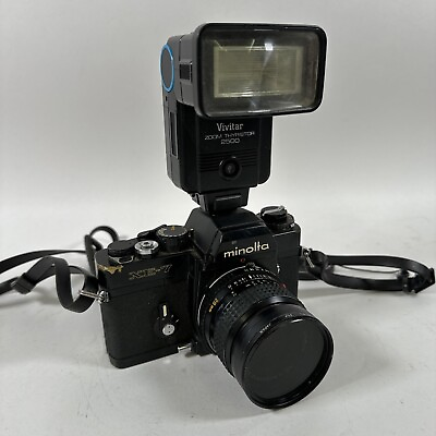 #ad Minolta XE 7 35mm Film Camera Minolta 35 105mm Lens with Zoom Thyrister $99.99